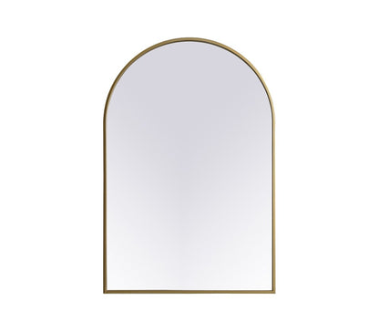 Elegant Furniture & Lighting - Ayra Metal Frame Arch Mirror 24x36 Inch in Brass - MR1A2436BRS view 1