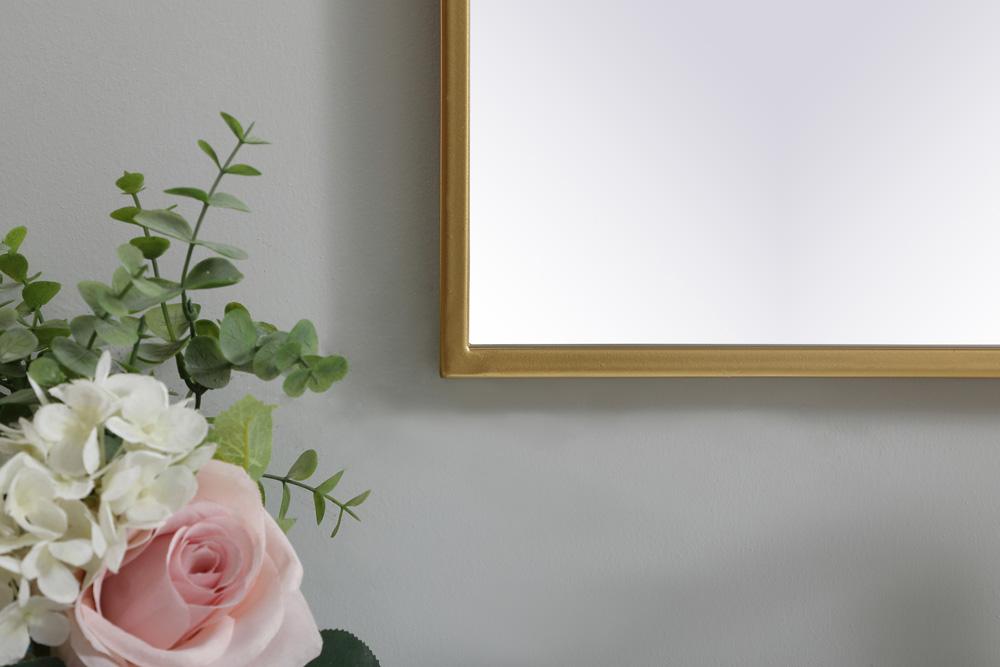 Elegant Furniture & Lighting - Ayra Metal Frame Arch Mirror 24x36 Inch in Brass - MR1A2436BRS view 6