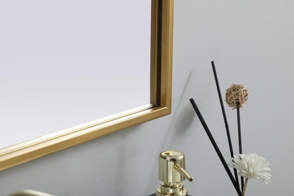 Elegant Furniture & Lighting - Ayra Metal Frame Arch Mirror 24x36 Inch in Brass - MR1A2436BRS view 7