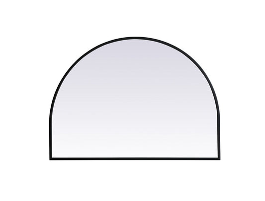 Elegant Furniture & Lighting - Ayra Metal Frame Arch Mirror 33x24 Inch in Black - MR1A3324BLK view 1