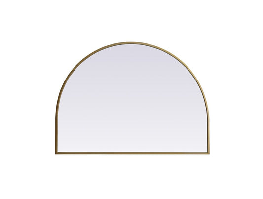 Elegant Furniture & Lighting - Ayra Metal Frame Arch Mirror 33x24 Inch in Brass - MR1A3324BRS view 1