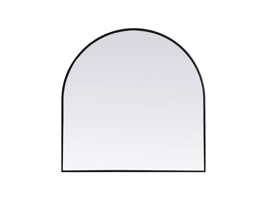 Elegant Furniture & Lighting - Ayra Metal Frame Arch Mirror 36x36 Inch in Black - MR1A3636BLK view 1