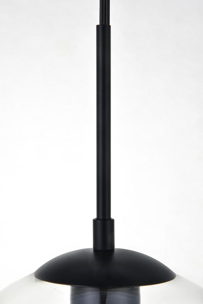 Elegant Furniture & Lighting - Baxter 1 Light Black plug-in Pendant With Clear Glass - LDPG2212BK view 4