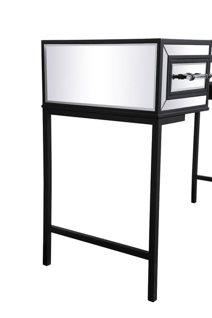Elegant Furniture & Lighting - Beau 42 inch mirrored flip top vanity table in black - MF73020BK veiw 10