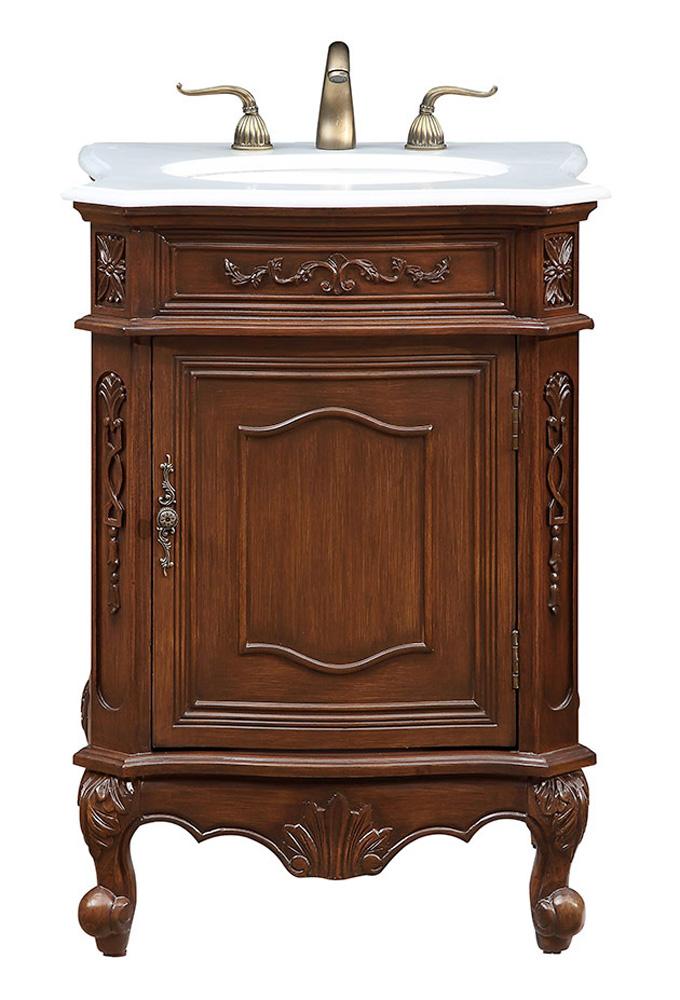 Elegant Furniture & Lighting - Berkshire 24 In. Single Bathroom Vanity Set In Coffee - VF-1031 veiw 1