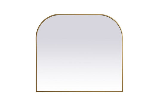 Elegant Furniture & Lighting - Blaire Metal Frame Arch Mirror 42x38 Inch in Brass - MR1B4238BRS view 1