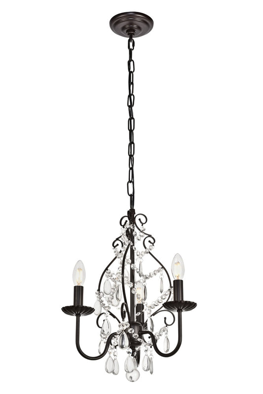 Elegant Furniture & Lighting - Blaise Pendant D15 H20 Lt:3 Oil rubbed bronze Finish - LD5003D15ORB veiw 1