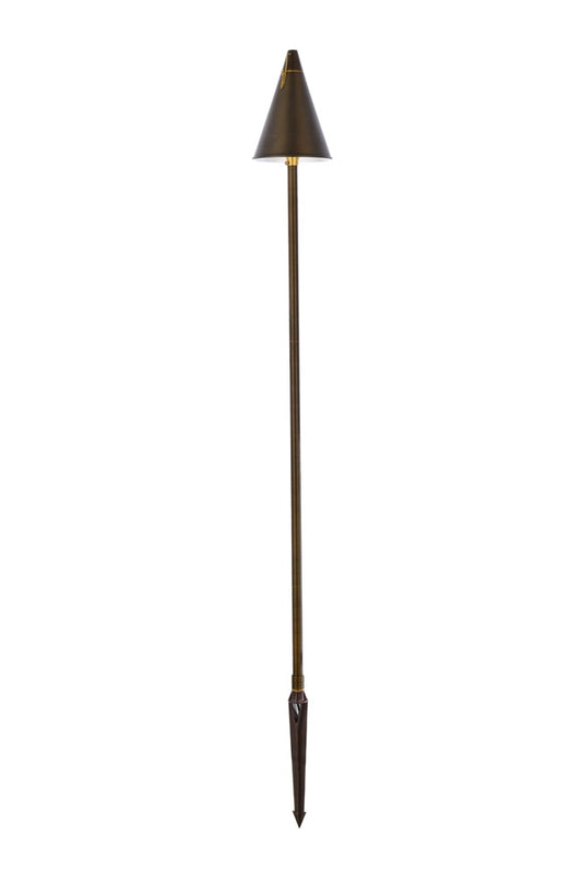 Elegant Furniture & Lighting - Chanterelle Outdoor Cast Brass torch path light D:8in H:61in - P806 veiw 1