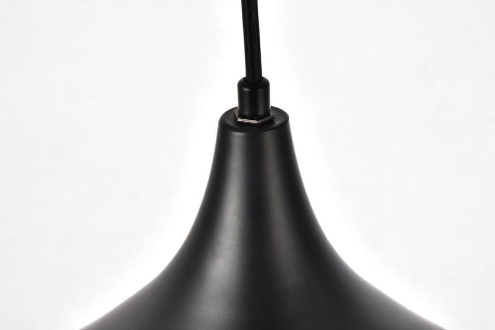 Elegant Furniture & Lighting - Circa Pendant D12.5in H10in Lt:1 Black Finish - LDPD2046 view 3