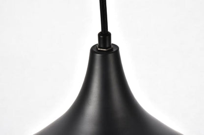 Elegant Furniture & Lighting - Circa Pendant D12.5in H10in Lt:1 Black Finish - LDPD2046 view 3