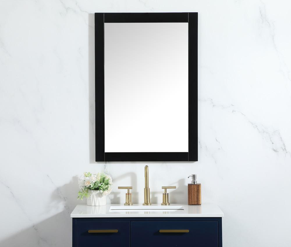 Elegant Furniture & Lighting - Cole vanity mirror 22 x 32 inch in black - VM22232BK veiw 2