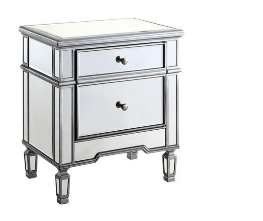 Elegant Furniture & Lighting - Contempo 1 Door Cabinet 24 in. x 16 in. x 27 in. in silver paint - MF6-1016S veiw 1