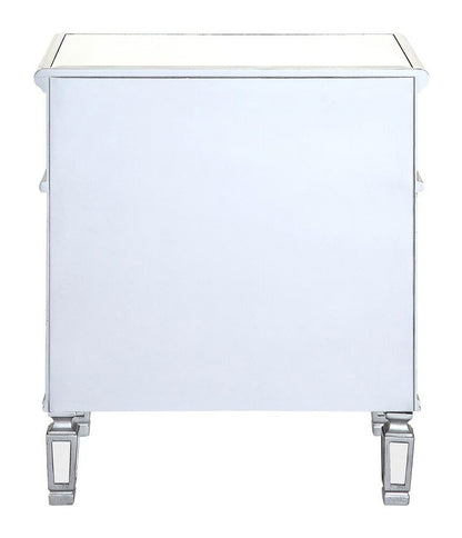 Elegant Furniture & Lighting - Contempo 1 Door Cabinet 24 in. x 16 in. x 27 in. in silver paint - MF6-1016S veiw 4