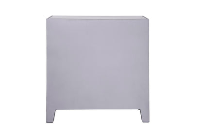 Elegant Furniture & Lighting - Contempo 1 Drawer 2 Doors Cabinet 28 in. x 13-1/4 in. x 28-1/4 in. in silver paint - MF6-1034 veiw 9