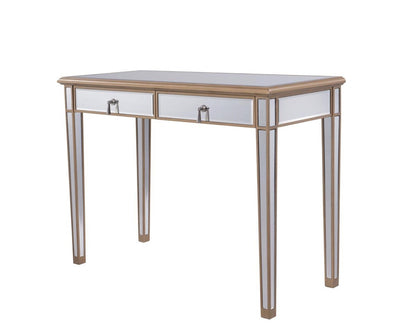 Elegant Furniture & Lighting - Contempo 2 Drawers Dressing table 42 in. x 18 in. x 31 in. in Gold paint - MF6-1106G veiw 1