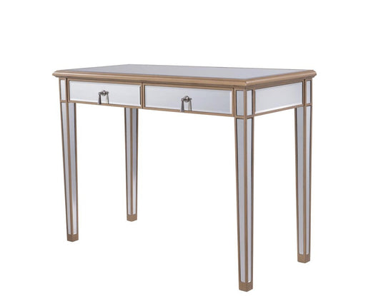 Elegant Furniture & Lighting - Contempo 2 Drawers Dressing table 42 in. x 18 in. x 31 in. in Gold paint - MF6-1106G veiw 1
