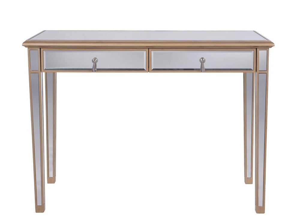 Elegant Furniture & Lighting - Contempo 2 Drawers Dressing table 42 in. x 18 in. x 31 in. in Gold paint - MF6-1106G veiw 4