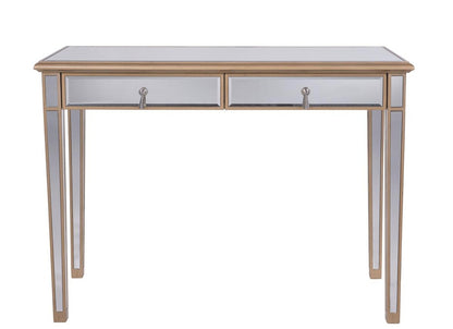 Elegant Furniture & Lighting - Contempo 2 Drawers Dressing table 42 in. x 18 in. x 31 in. in Gold paint - MF6-1106G veiw 4