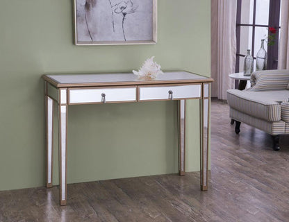 Elegant Furniture & Lighting - Contempo 2 Drawers Dressing table 42 in. x 18 in. x 31 in. in Gold paint - MF6-1106G veiw 7
