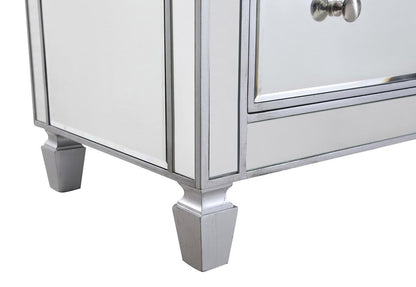 Elegant Furniture & Lighting - Contempo 3 Drawer Bedside Cabinet 33 in.x 18 in.x 32 in. in silver paint - MF6-1019S veiw 5