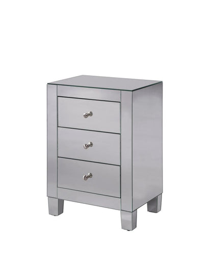 Elegant Furniture & Lighting - Contempo 3 Drawers Cabinet 17-3/4 in. x 13 in. x 25 in. in Clear Mirror - MF6-1032 veiw 1