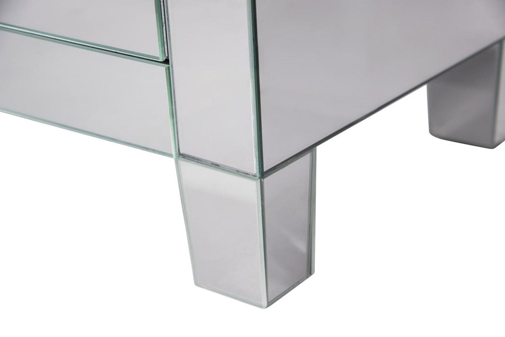 Elegant Furniture & Lighting - Contempo 3 Drawers Cabinet 17-3/4 in. x 13 in. x 25 in. in Clear Mirror - MF6-1032 veiw 5