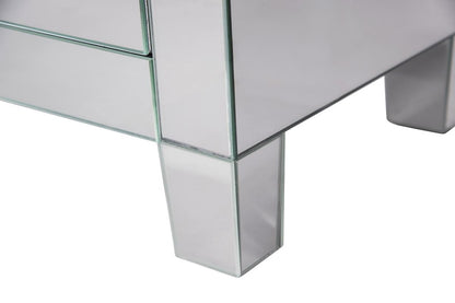 Elegant Furniture & Lighting - Contempo 3 Drawers Cabinet 17-3/4 in. x 13 in. x 25 in. in Clear Mirror - MF6-1032 veiw 5