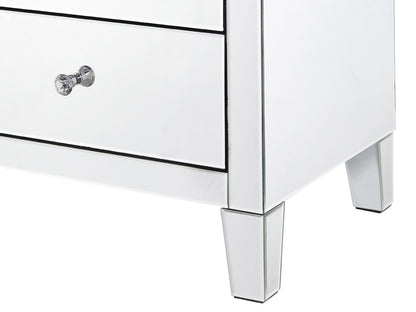 Elegant Furniture & Lighting - Contempo 5 Drawer Chest 24 in x 18 in x 45 in.in clear mirror - MF6-1051 veiw 7