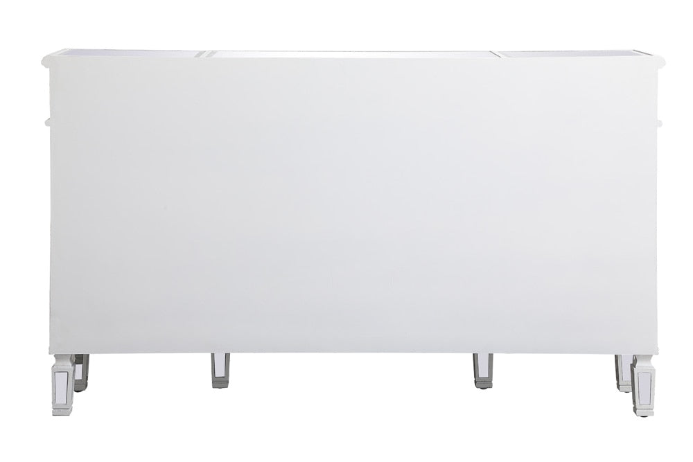 Elegant Furniture & Lighting - Contempo 60 inch mirrored credenza in antique white - MF6-1001AW veiw 3