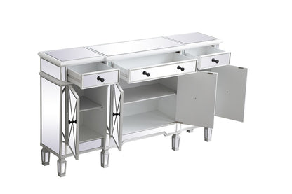 Elegant Furniture & Lighting - Contempo 60 inch mirrored credenza in antique white - MF6-1001AW veiw 8