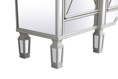 Elegant Furniture & Lighting - Contempo 60 inch mirrored credenza in antique white - MF6-1001AW veiw 9