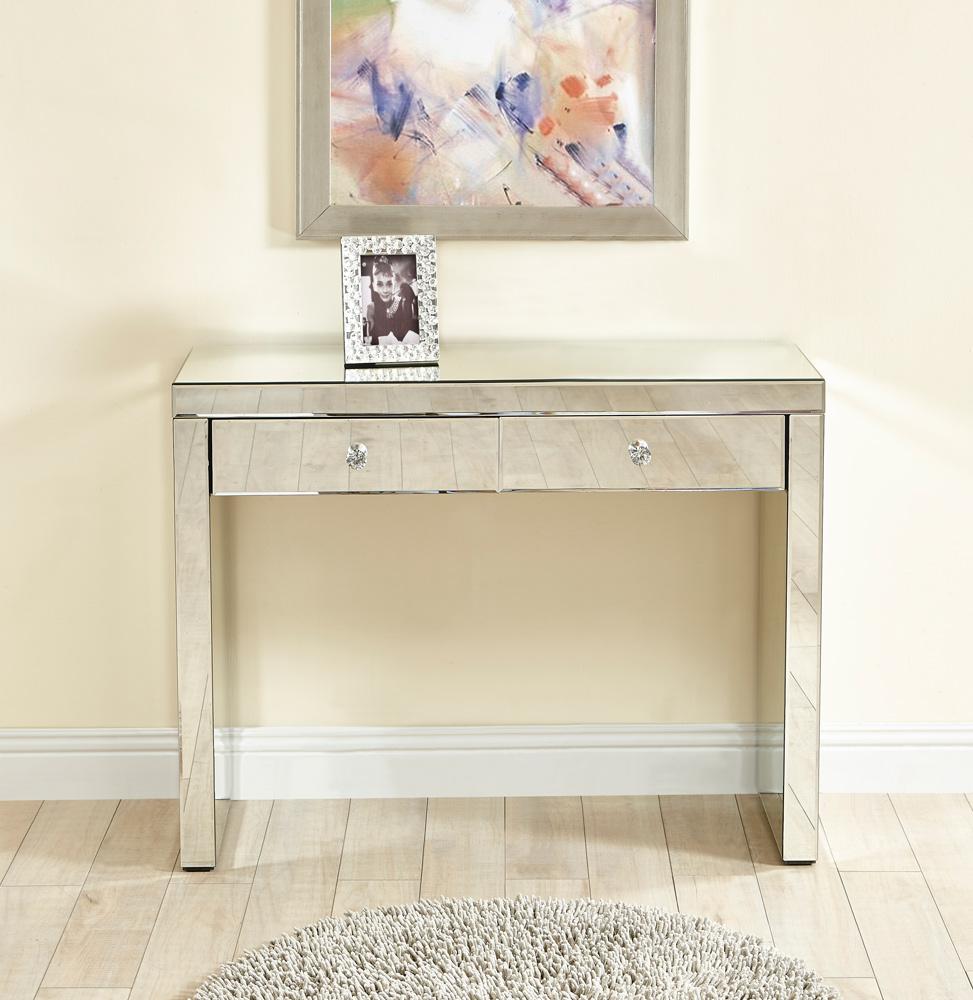 Elegant Furniture & Lighting - Contempo Console Table 39 in x 14 x30 in. in Clear - MF6-1052 veiw 2