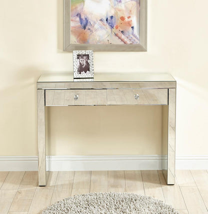 Elegant Furniture & Lighting - Contempo Console Table 39 in x 14 x30 in. in Clear - MF6-1052 veiw 2