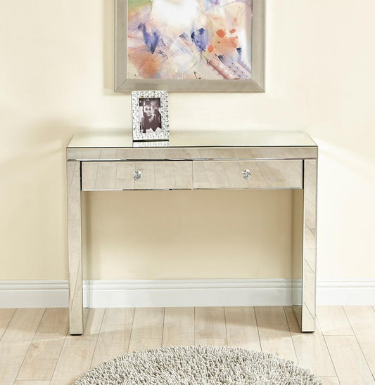 Elegant Furniture & Lighting - Contempo Console Table 39 in x 14 x30 in. in Clear - MF6-1052 veiw 2
