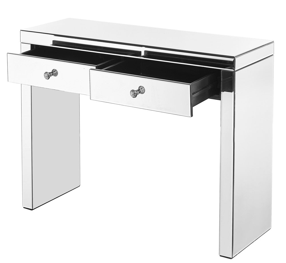 Elegant Furniture & Lighting - Contempo Console Table 39 in x 14 x30 in. in Clear - MF6-1052 veiw 4