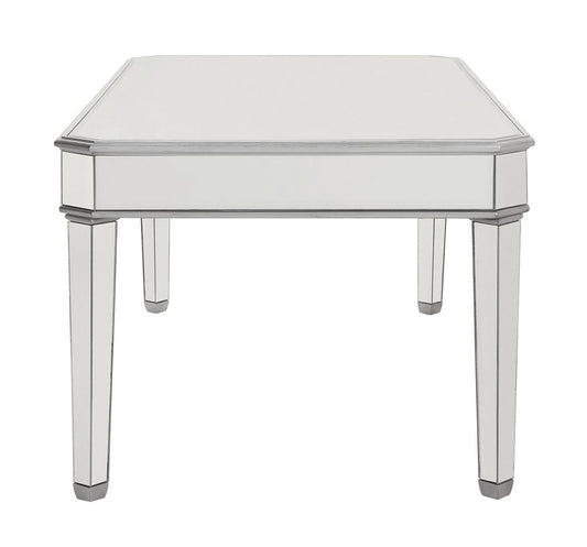 Elegant Furniture & Lighting - Contempo Rectangle Dining Table 60 in. x 32 in. x 30 in. in silver paint - MF6-1009S veiw 2