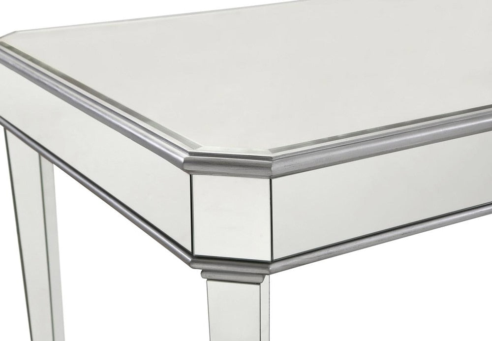 Elegant Furniture & Lighting - Contempo Rectangle Dining Table 60 in. x 32 in. x 30 in. in silver paint - MF6-1009S veiw 3