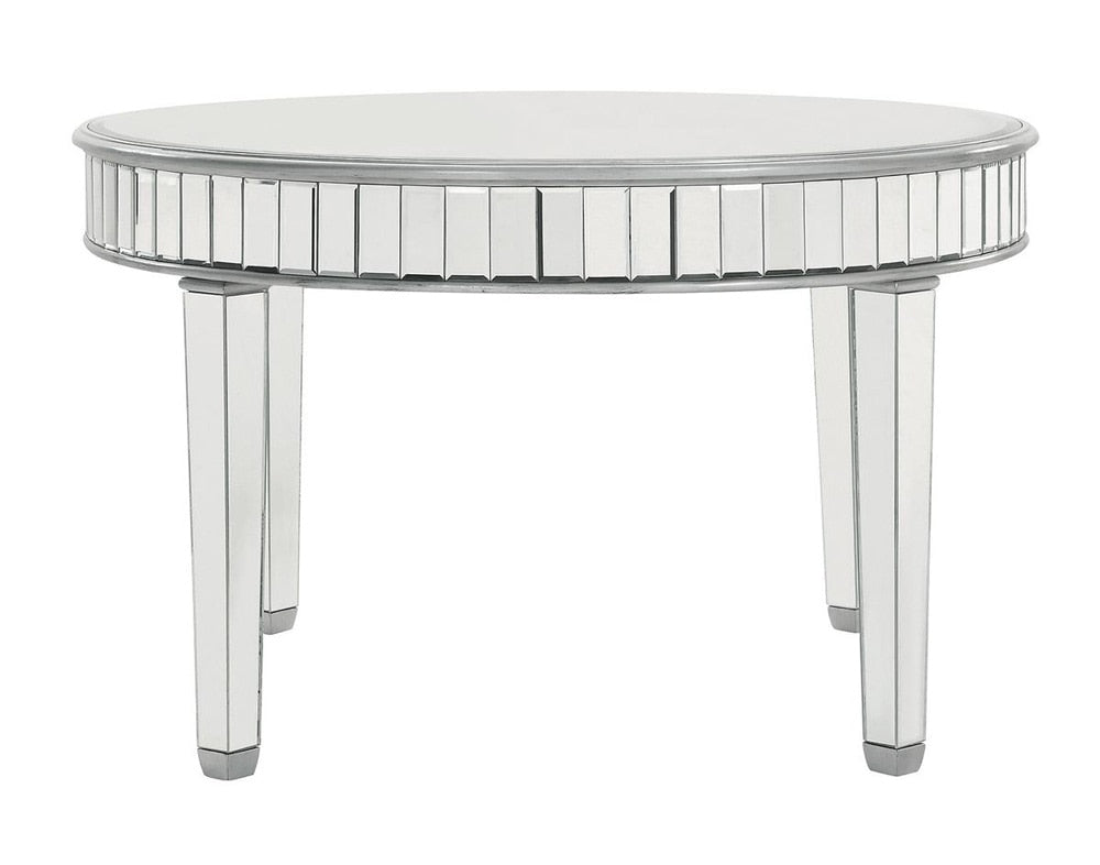 Elegant Furniture & Lighting - Contempo Round Dining Table 48 in. x 30 in. in silver paint - MF6-1008S veiw 1