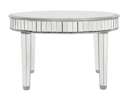 Elegant Furniture & Lighting - Contempo Round Dining Table 48 in. x 30 in. in silver paint - MF6-1008S veiw 1