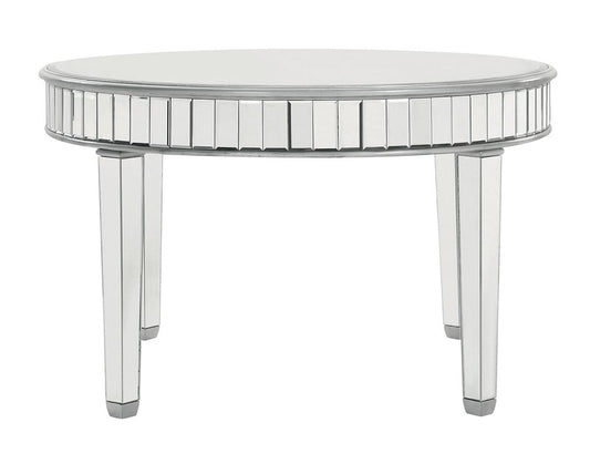Elegant Furniture & Lighting - Contempo Round Dining Table 48 in. x 30 in. in silver paint - MF6-1008S veiw 1