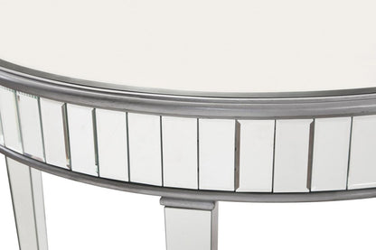 Elegant Furniture & Lighting - Contempo Round Dining Table 48 in. x 30 in. in silver paint - MF6-1008S veiw 2