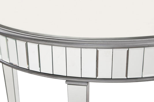 Elegant Furniture & Lighting - Contempo Round Dining Table 48 in. x 30 in. in silver paint - MF6-1008S veiw 2