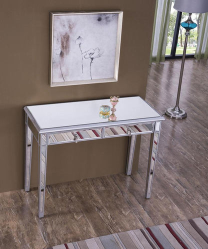 Elegant Furniture & Lighting - Contempo Vanity Table 42 in. x 18 in. x 31 in. in silver paint - MF6-1006S veiw 1