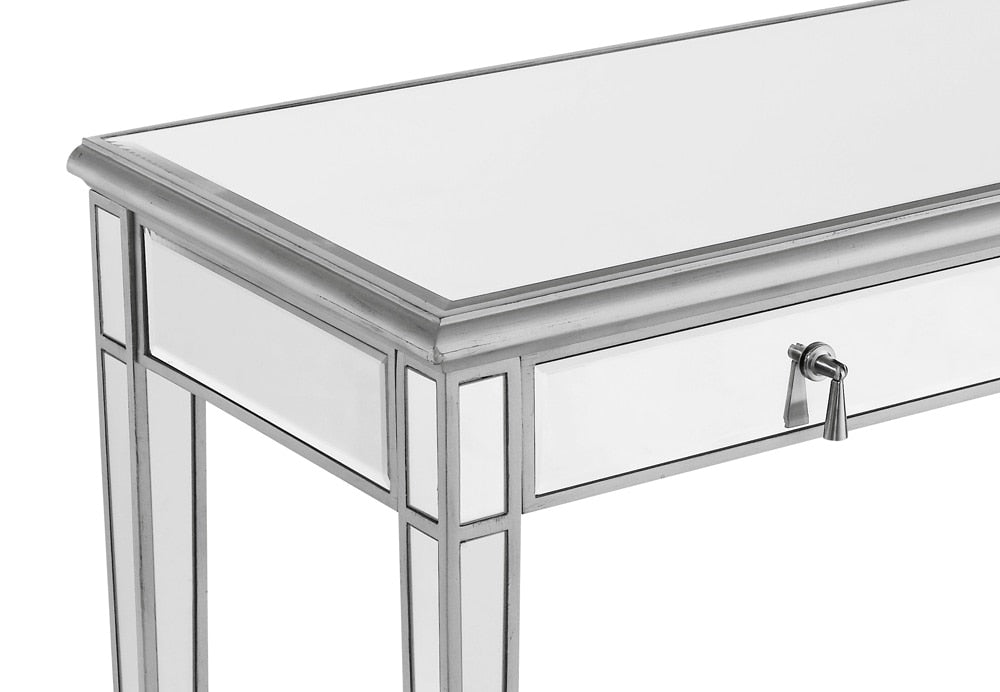 Elegant Furniture & Lighting - Contempo Vanity Table 42 in. x 18 in. x 31 in. in silver paint - MF6-1006S veiw 6