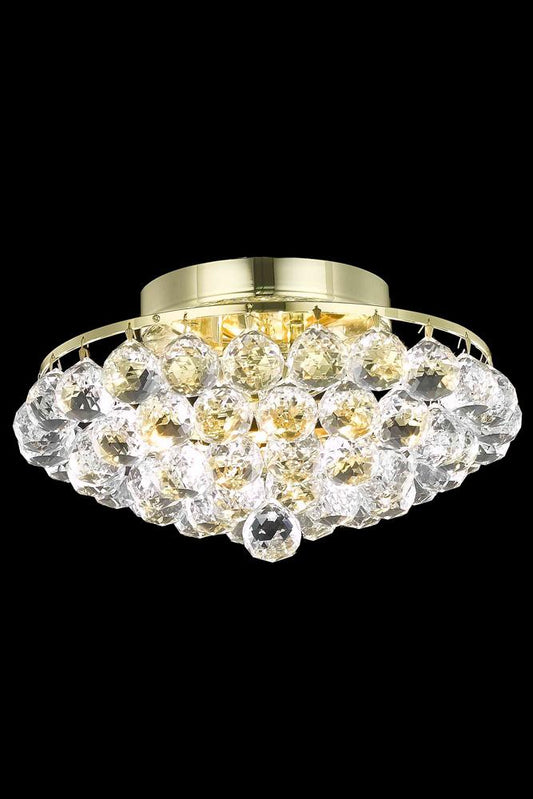 Elegant Furniture & Lighting - Corona 4 light Chrome Flush Mount Clear Royal Cut Crystal - V9805F14G/RC veiw 1