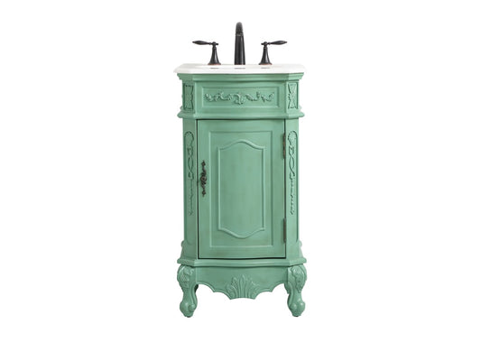 Elegant Furniture & Lighting - Danville 19 inch Single bathroom vanity in vintage mint - VF10119VM veiw 1