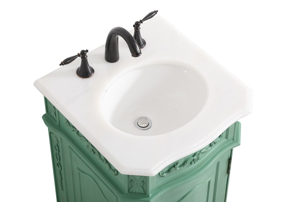 Elegant Furniture & Lighting - Danville 19 inch Single bathroom vanity in vintage mint - VF10119VM veiw 3