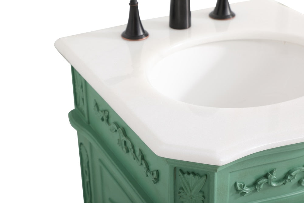 Elegant Furniture & Lighting - Danville 19 inch Single bathroom vanity in vintage mint - VF10119VM veiw 4
