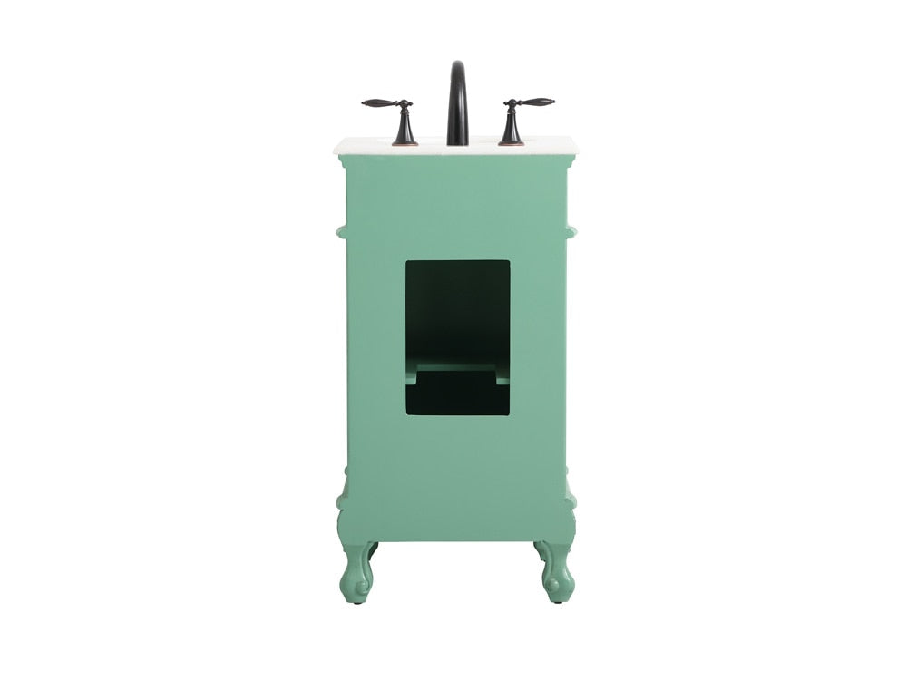 Elegant Furniture & Lighting - Danville 19 inch Single bathroom vanity in vintage mint - VF10119VM veiw 8