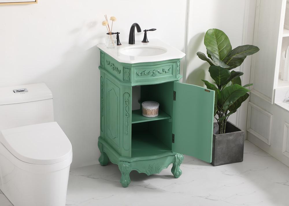 Elegant Furniture & Lighting - Danville 19 inch Single bathroom vanity in vintage mint - VF10119VM veiw 10